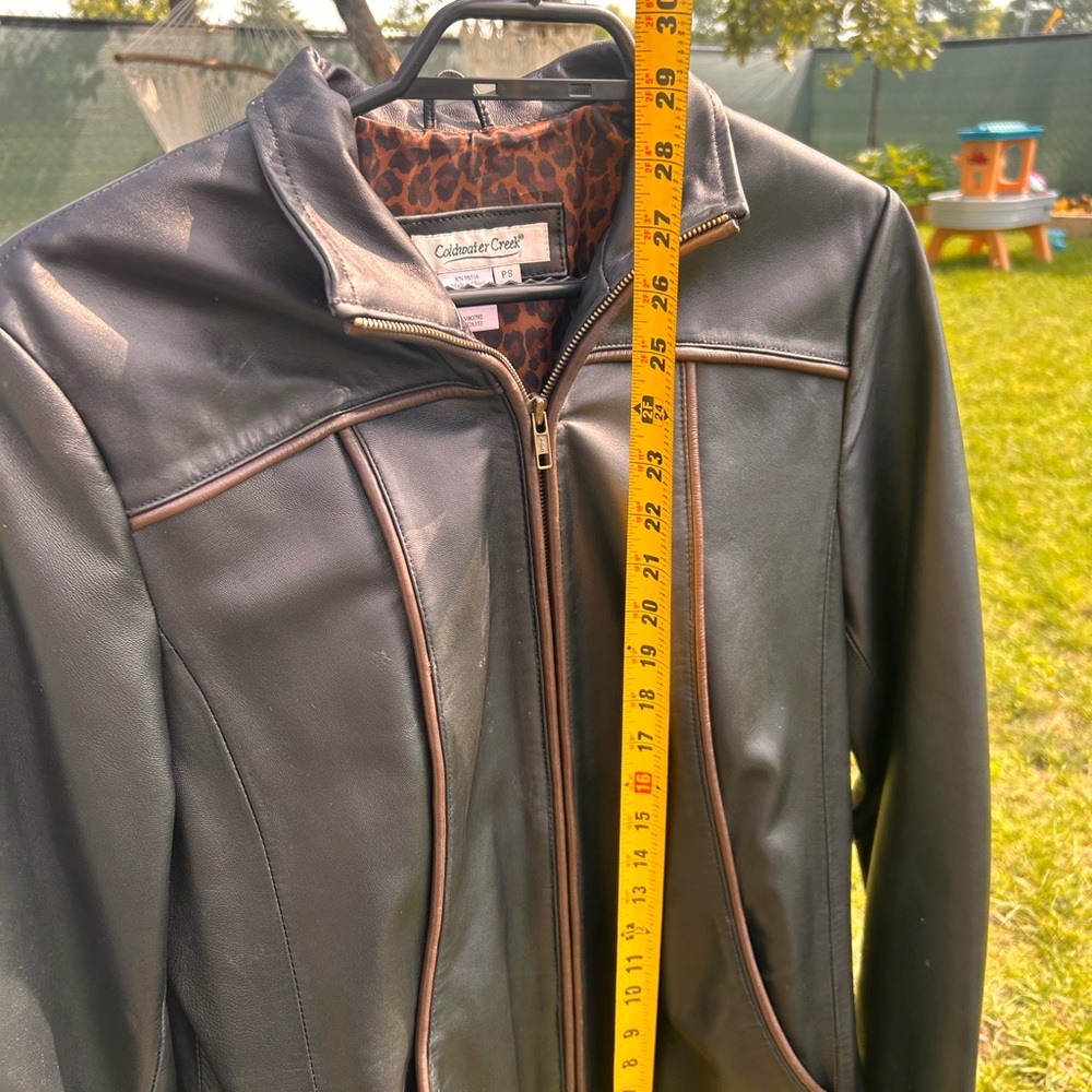 Soft Genuine Leather Jacket with Leopard-print Lining - Picture 5 of 16
